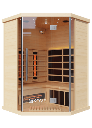 KOVE Corner Full Spectrum Infrared Sauna – 3–4 Person