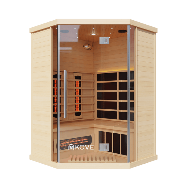 KOVE Corner Full Spectrum Infrared Sauna – 3–4 Person