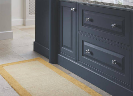 Bordered Yellow Wool Rug