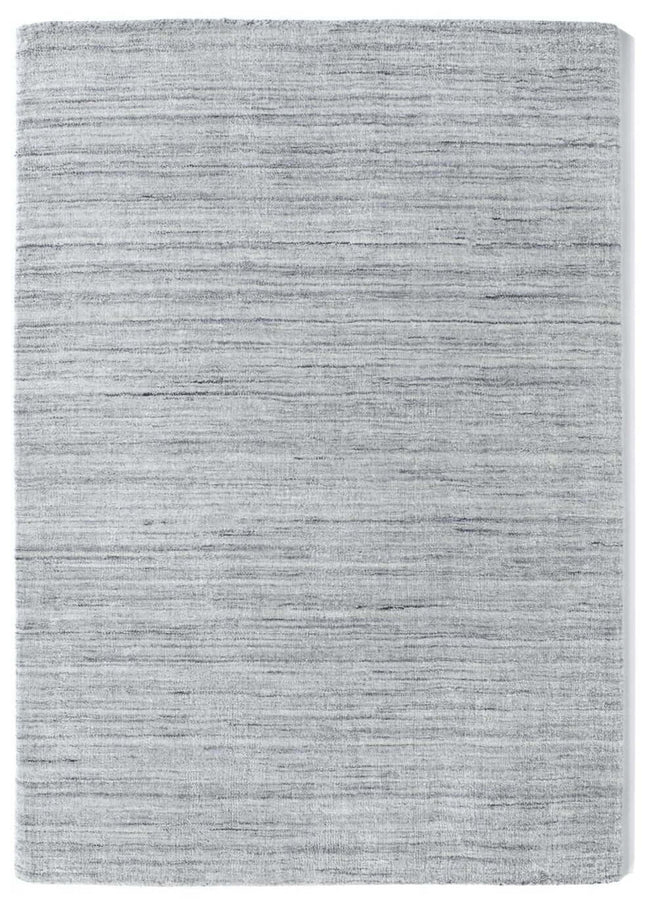 Fine Stripes Silver Grey Wool Rug