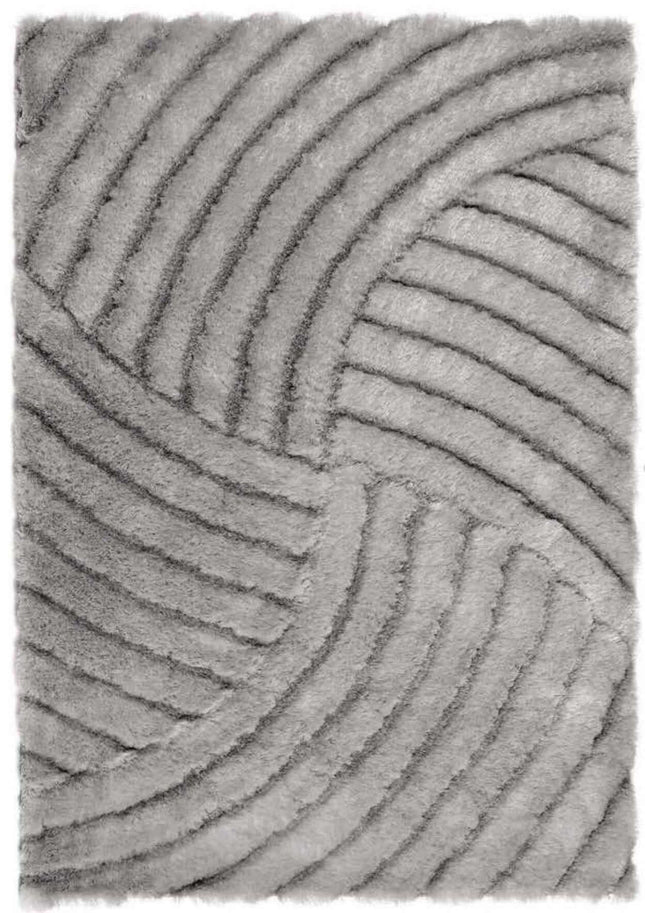 Dallas Silver Grey Shaggy Rug