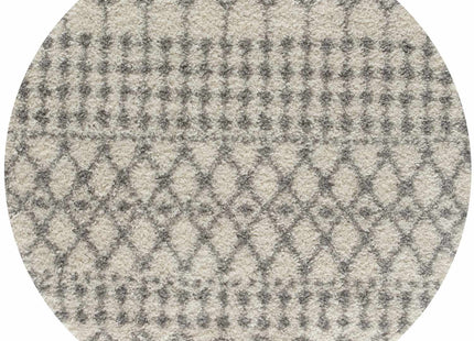 Moroccan Ivory Grey Shaggy Rug | 1000