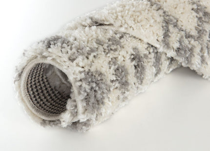 Moroccan Ivory Grey Shaggy Rug | 1000
