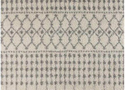 Moroccan Ivory Grey Shaggy Rug | 1000