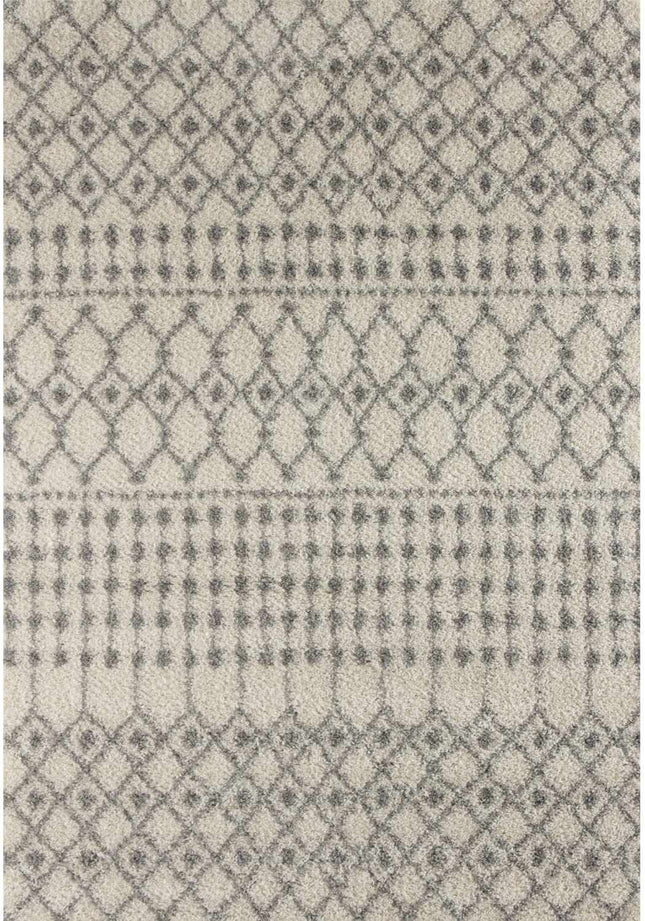 Moroccan Ivory Grey Shaggy Rug | 1000