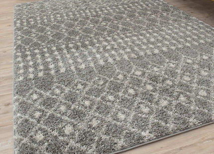 Moroccan Grey Shaggy Rug | 1010