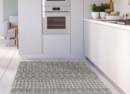 Moroccan Grey Shaggy Rug | 1010