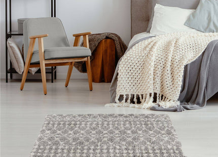Moroccan Grey Shaggy Rug | 1010