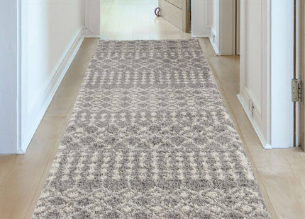 Moroccan Grey Shaggy Rug | 1010