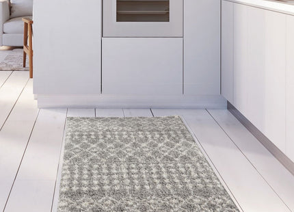 Moroccan Grey Shaggy Rug | 1010