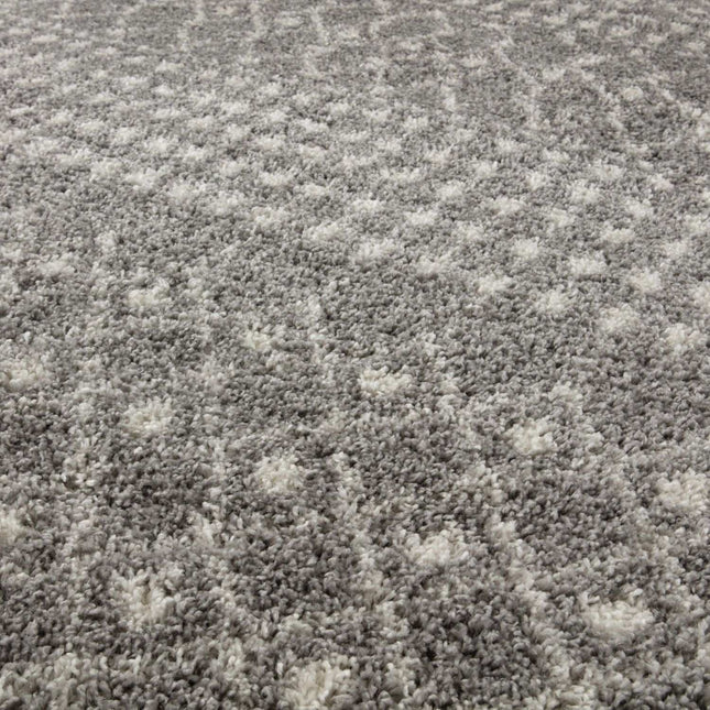 Moroccan Grey Shaggy Rug | 1010