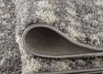 Moroccan Grey Shaggy Rug | 1010