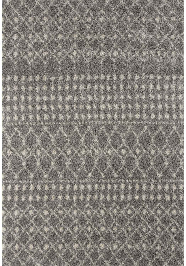 Moroccan Grey Shaggy Rug | 1010