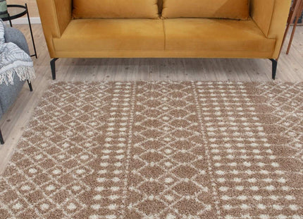 Moroccan Beige Shaggy Rug | 1020