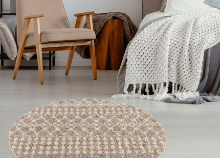 Moroccan Beige Shaggy Rug | 1020