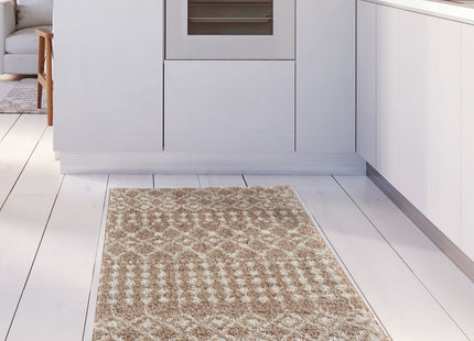Moroccan Beige Shaggy Rug | 1020