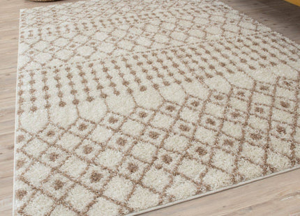 Moroccan Ivory Beige Shaggy Rug | 1030