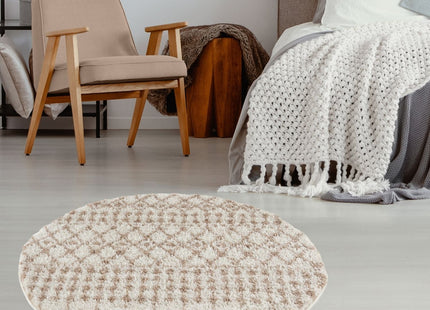 Moroccan Ivory Beige Shaggy Rug | 1030