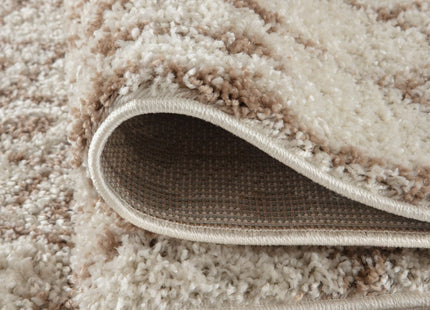 Moroccan Ivory Beige Shaggy Rug | 1030