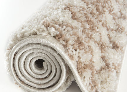 Moroccan Ivory Beige Shaggy Rug | 1030