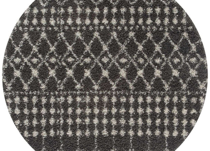 Moroccan Dark Grey Shaggy Rug | 1040