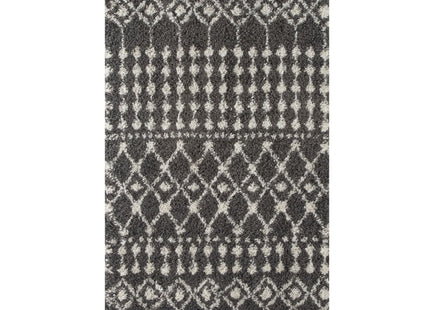 Moroccan Dark Grey Shaggy Rug | 1040