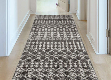 Moroccan Dark Grey Shaggy Rug | 1040