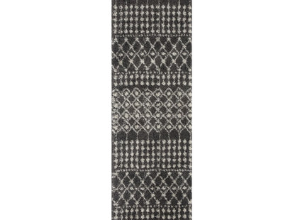 Moroccan Dark Grey Shaggy Rug | 1040
