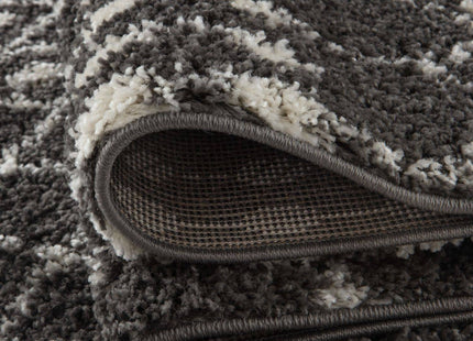 Moroccan Dark Grey Shaggy Rug | 1040