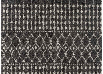Moroccan Dark Grey Shaggy Rug | 1040