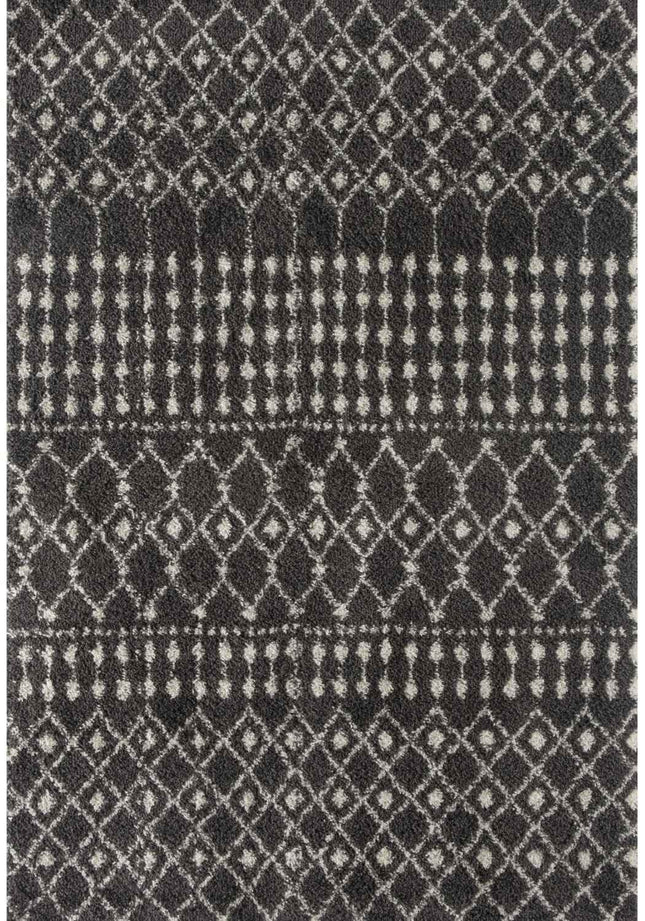 Moroccan Dark Grey Shaggy Rug | 1040