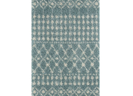 Moroccan Duck Egg Blue Shaggy Rug | 1050