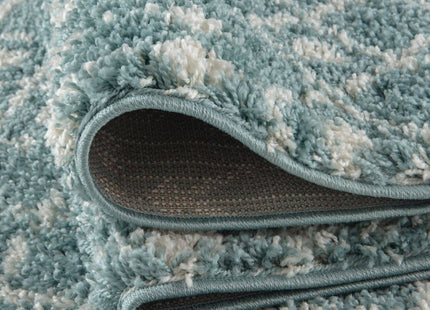 Moroccan Duck Egg Blue Shaggy Rug | 1050