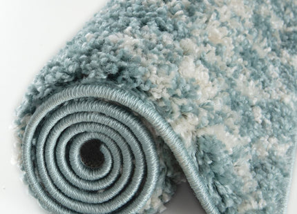 Moroccan Duck Egg Blue Shaggy Rug | 1050