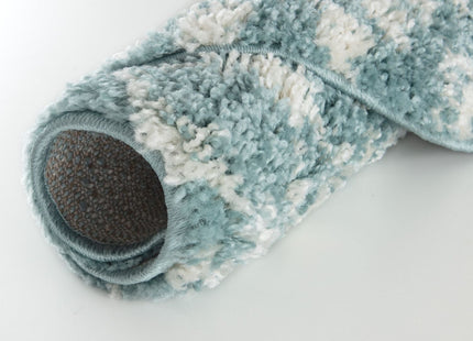 Moroccan Duck Egg Blue Shaggy Rug | 1050