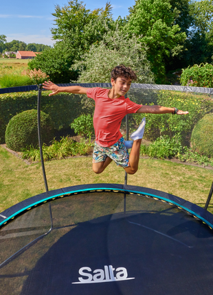 14ft Salta Cosmos Round Trampoline with Enclosure