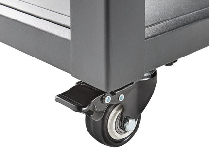 Atom Grills Extra Large Outdoor BBQ Serving Trolley with Storage Shelf & Wheels – Grey