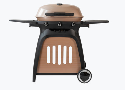 Atom Grills Ryde Gas BBQ Grill with Side Shelves, Cabinet Storage & FREE Medium BBQ Cover Included – Black