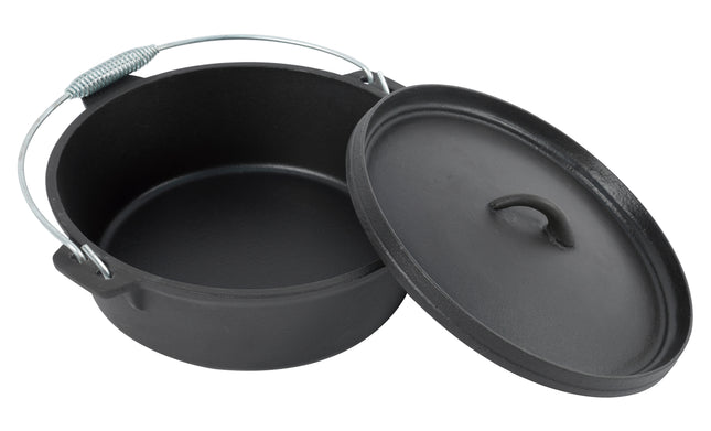 Atom Grills Cast Iron Dutch Oven for BBQs, Fire Pits & Outdoor Cooking