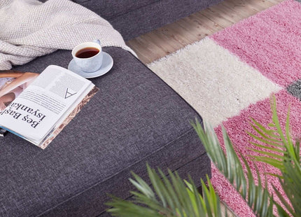 Myshaggy Geometric Pink Rug