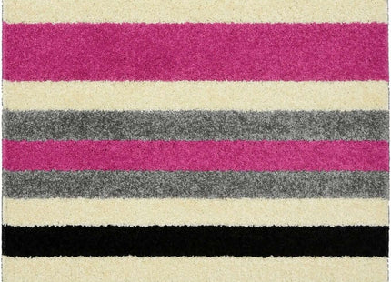 Linea Striped Pink Washable Rug