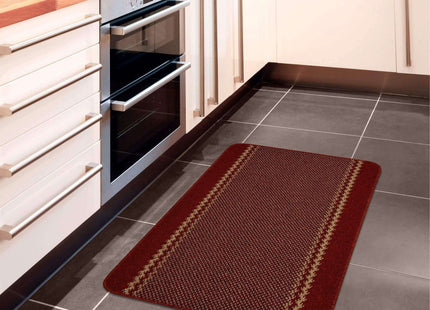 Washable Designer Bordered Red Rug | 116R