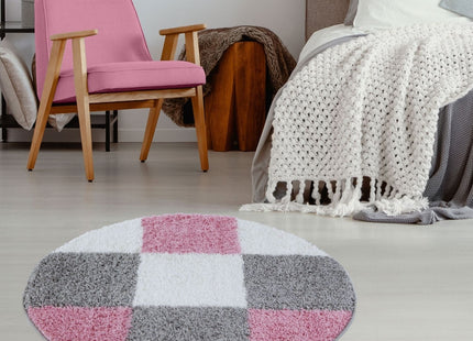 Myshaggy Geometric Pink Rug