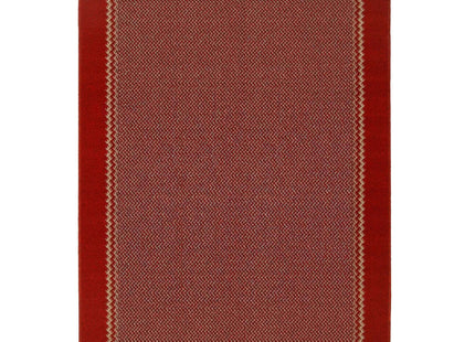 Washable Designer Bordered Red Rug | 116R