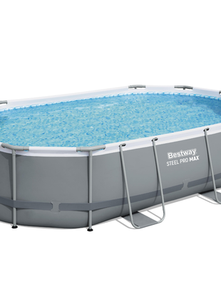 Bestway 16ft x 10ft x 42" Oval Steel Pro MAX Above Ground Swimming Pool, Filter Pump & Accessories