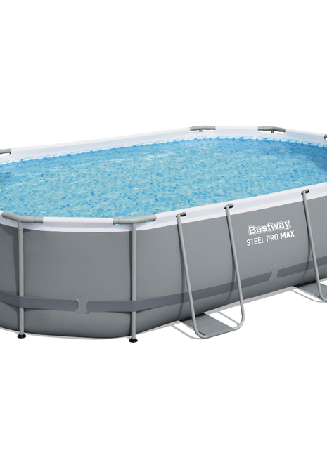 Bestway 16ft x 10ft x 42" Oval Steel Pro MAX Above Ground Swimming Pool, Filter Pump & Accessories