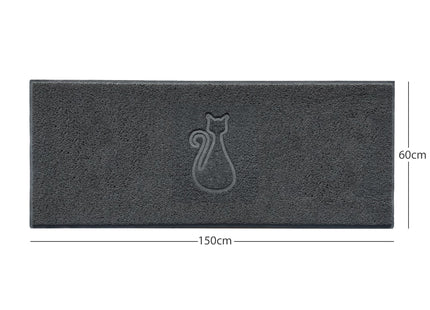 "Cat" Embossed Loofah Textured Spaghetti Door Mat