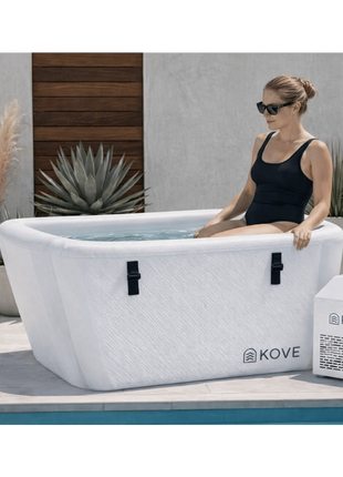 KOVE Elite Ice Bath – Premium Ergonomic Reclined Cold Plunge - Full Body Immersion - 450L (Chiller Compatible)