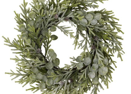 Frosted Pine And Eucalyptus Wreath