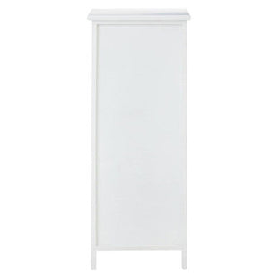 New England White and Pastel Wooden 5 Drawer Chest